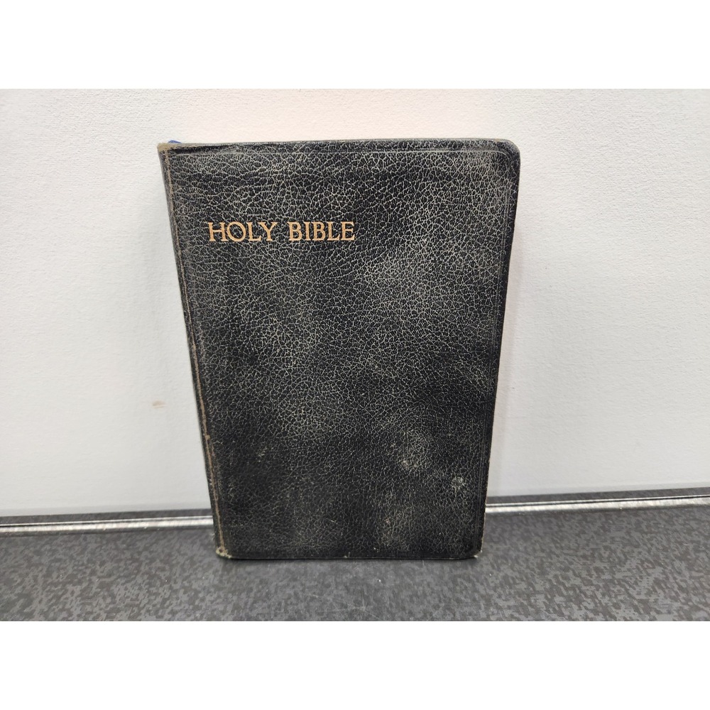Collins Clear-Type Press Holy Bible King James Version KJV Black Hardcover Vtg